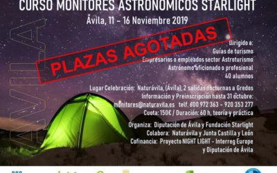 PLAZAS CURSO MONITORES ASTRONOMICOS COMPLETAS